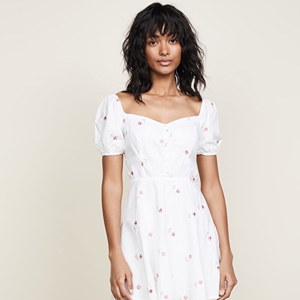 re:named Frill Embroidered Dress